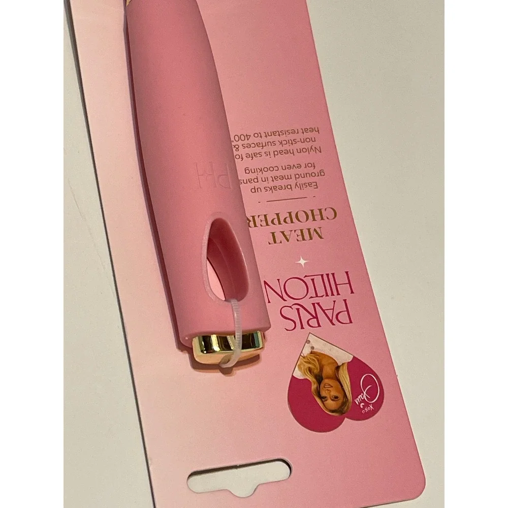 Paris Hilton Meat Chopper Pink Nylon Heat Resistant Kitchen Tool Masher New Chic